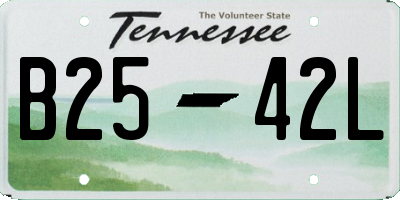 TN license plate B2542L