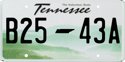 TN license plate B2543A