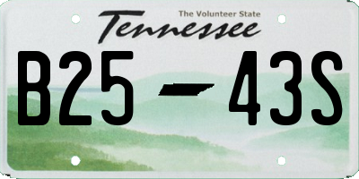 TN license plate B2543S