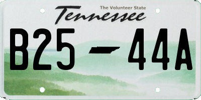 TN license plate B2544A