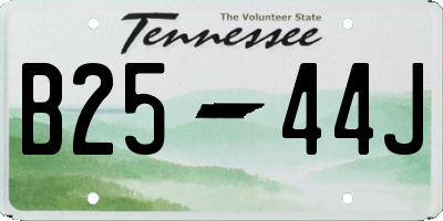 TN license plate B2544J