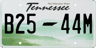 TN license plate B2544M