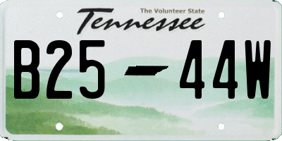 TN license plate B2544W