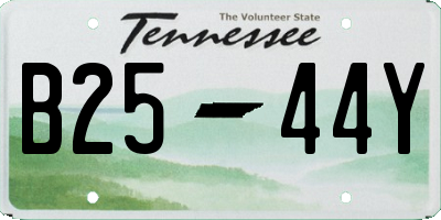 TN license plate B2544Y