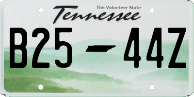 TN license plate B2544Z