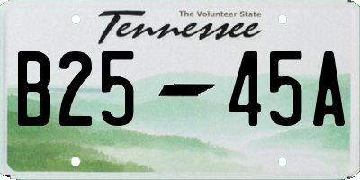 TN license plate B2545A