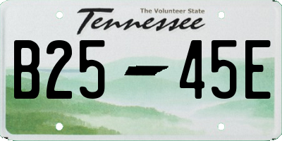 TN license plate B2545E