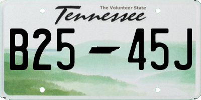 TN license plate B2545J