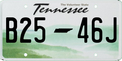 TN license plate B2546J