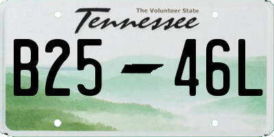 TN license plate B2546L