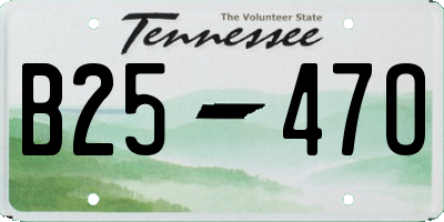 TN license plate B2547O