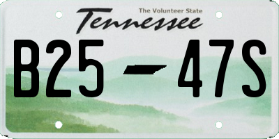 TN license plate B2547S