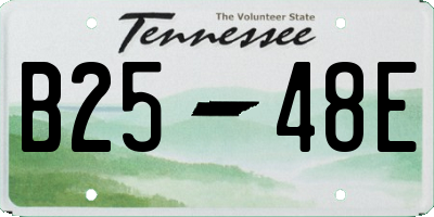 TN license plate B2548E