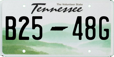 TN license plate B2548G