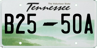 TN license plate B2550A