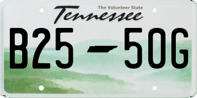 TN license plate B2550G