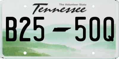 TN license plate B2550Q