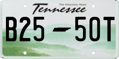 TN license plate B2550T
