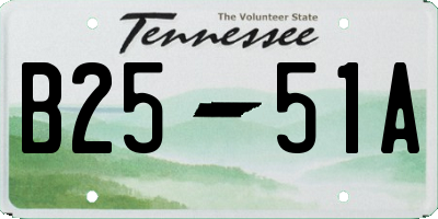 TN license plate B2551A