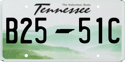 TN license plate B2551C