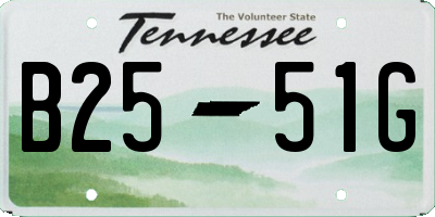 TN license plate B2551G