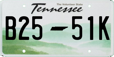 TN license plate B2551K