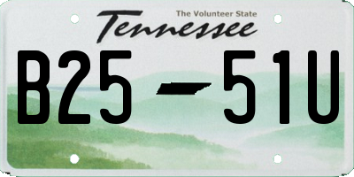 TN license plate B2551U