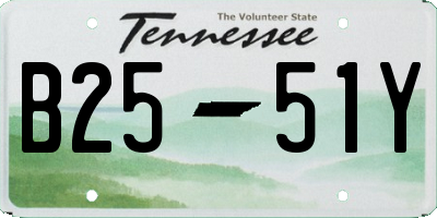 TN license plate B2551Y