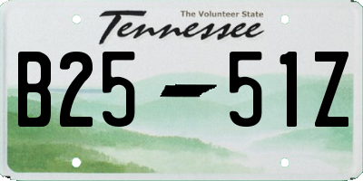 TN license plate B2551Z