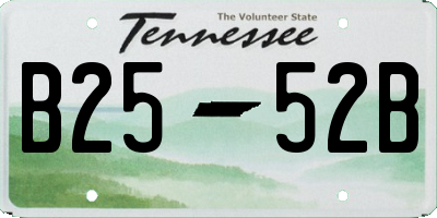 TN license plate B2552B