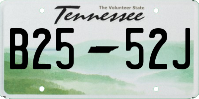 TN license plate B2552J