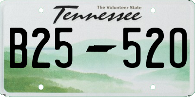TN license plate B2552O