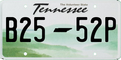 TN license plate B2552P