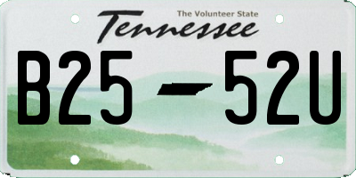 TN license plate B2552U