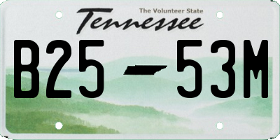 TN license plate B2553M