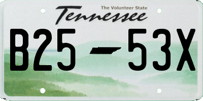 TN license plate B2553X