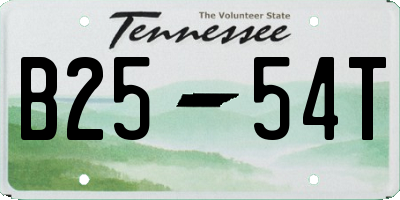 TN license plate B2554T