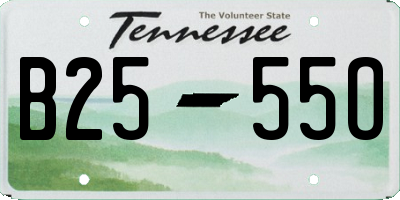 TN license plate B2555O