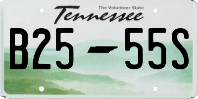TN license plate B2555S