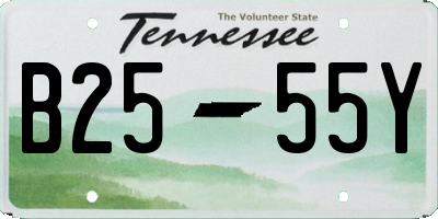 TN license plate B2555Y