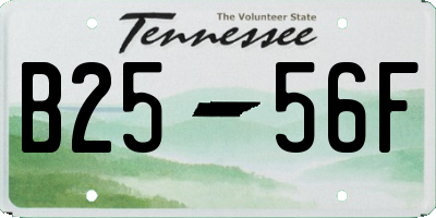 TN license plate B2556F