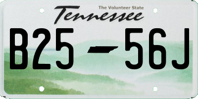 TN license plate B2556J