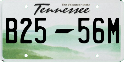 TN license plate B2556M