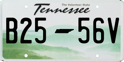 TN license plate B2556V