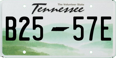 TN license plate B2557E