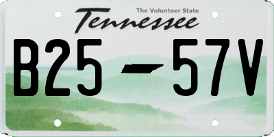 TN license plate B2557V