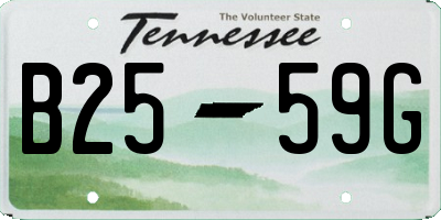 TN license plate B2559G