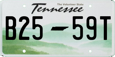 TN license plate B2559T