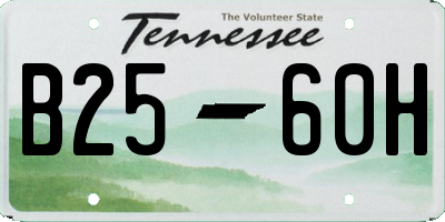 TN license plate B2560H