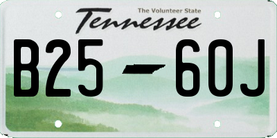 TN license plate B2560J